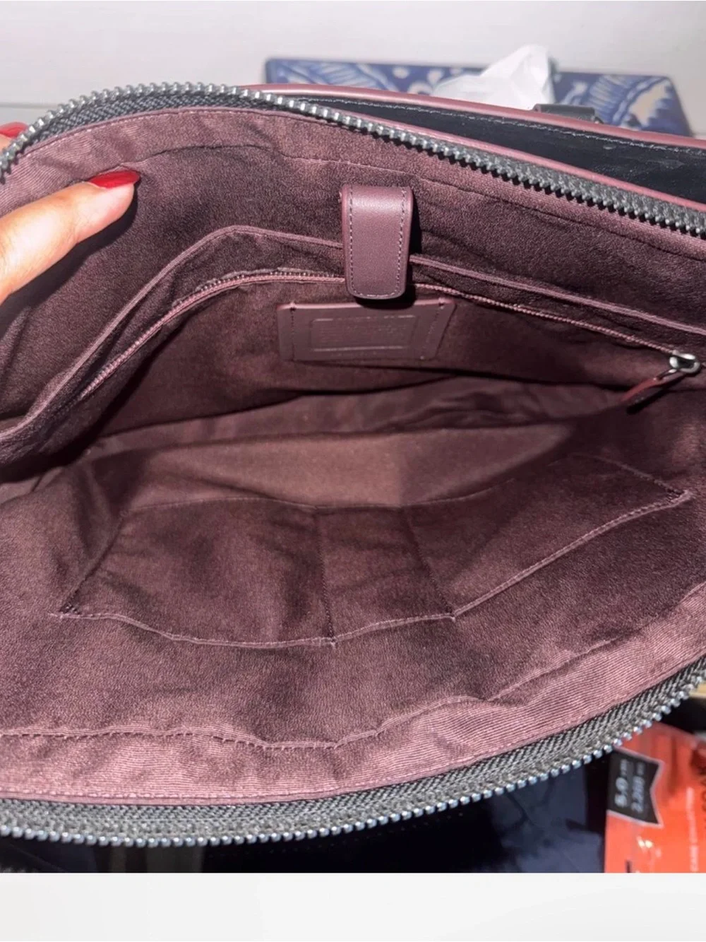 Authentic Coach Black Signature Laptop Briefcase with Shoulder Strap